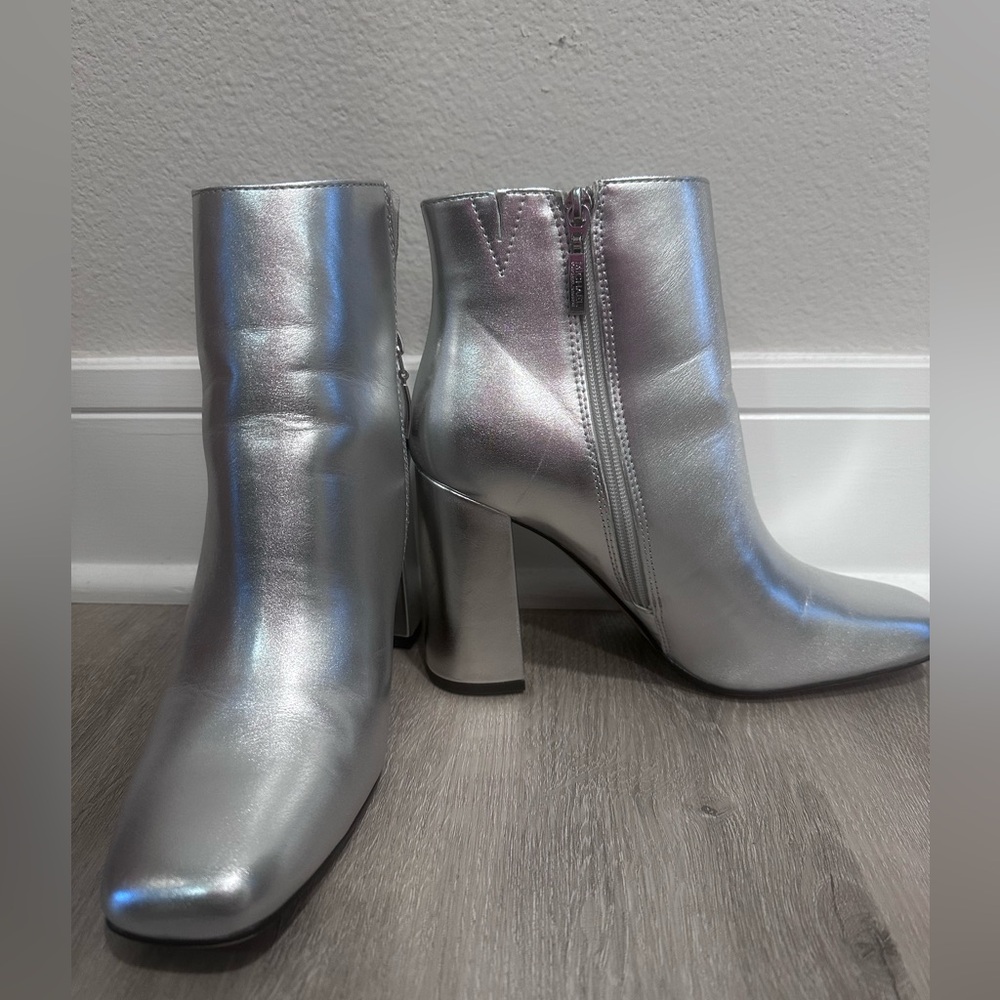 Silver Ankle Boots